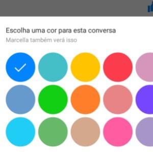 3 - Escolha a cor que deseja usar em suas conversas pelo Messenger. 