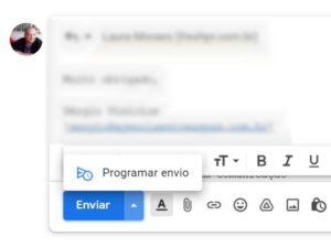 Caixa de entrada do Gmail: programar envio