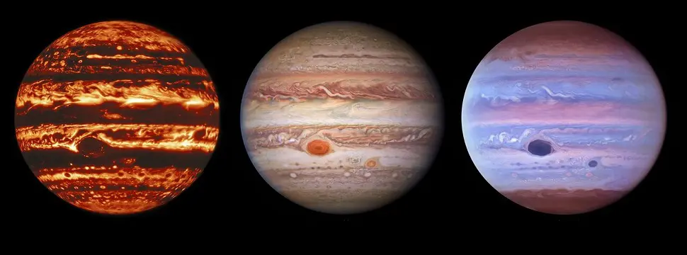 Novas imagens de Júpiter mostram detalhes da atmosfera do planeta