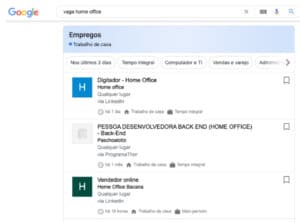 Trabalho em casa: agora, Google mostra vagas disponíveis