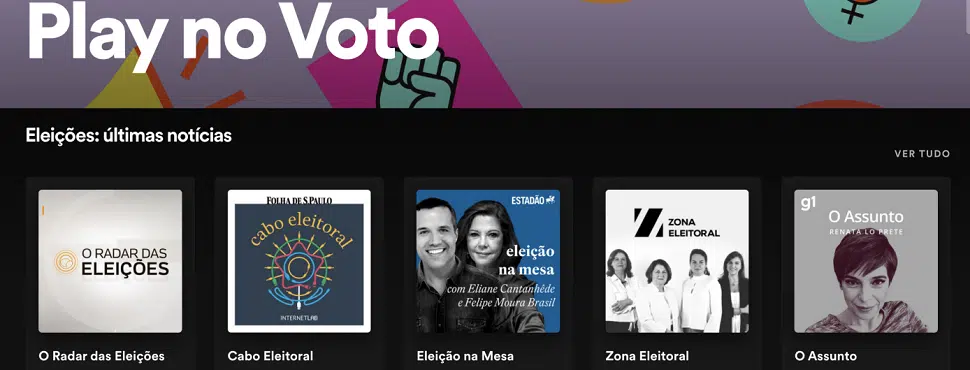 Play no Voto: Spotify estreia hub de podcasts sobre eleições