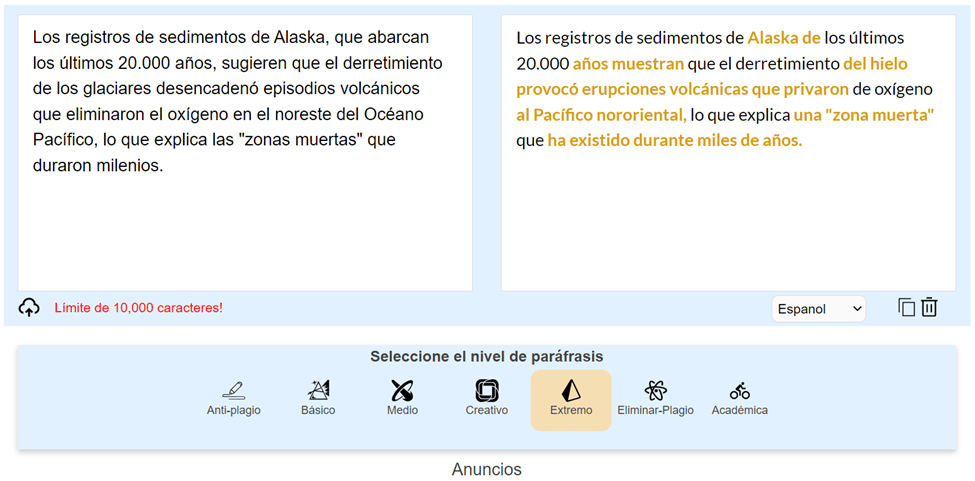 Parafrasear textos