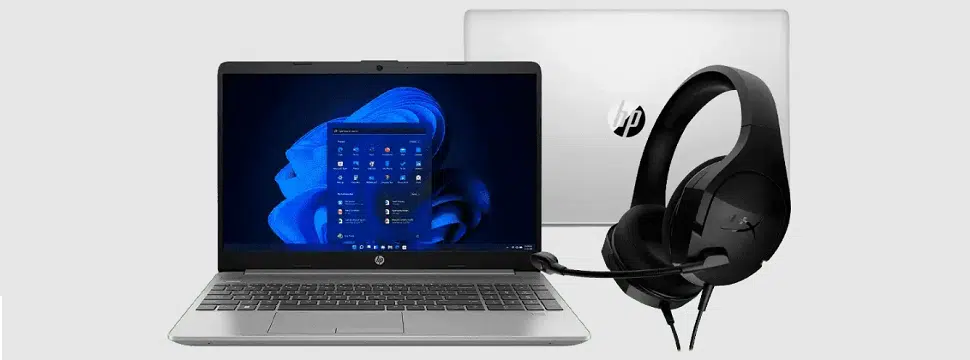 Bundle promocional: headset da HyperX e notebook da HP com 35% de desconto