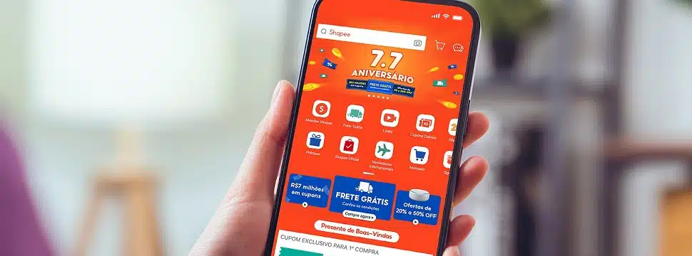 7.7 Aniversário Shopee: ação sorteará 1 ano de compras grátis