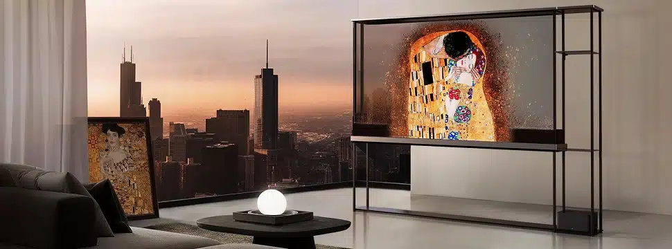 TV OLED transparente sem fio é anunciada pela LG na CES 2024